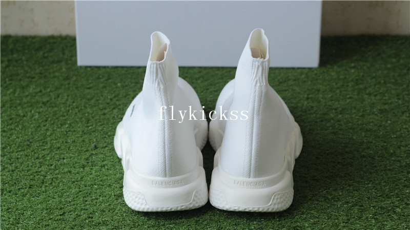 Update Version Balenciaga Speed Trainer Sock Race Runners All White